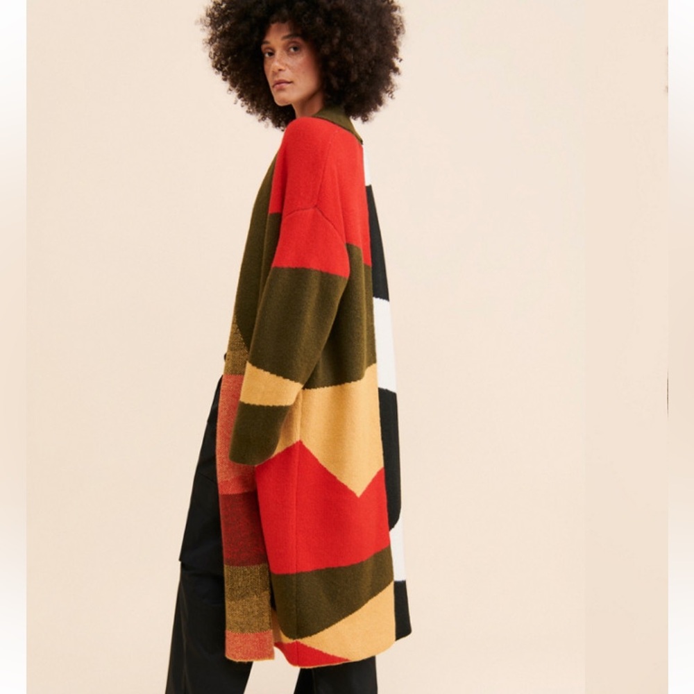 Abstract Knit Coatigan
- Flat White x Anthropologie 
Color Multi
NWOT
OVERSIZED